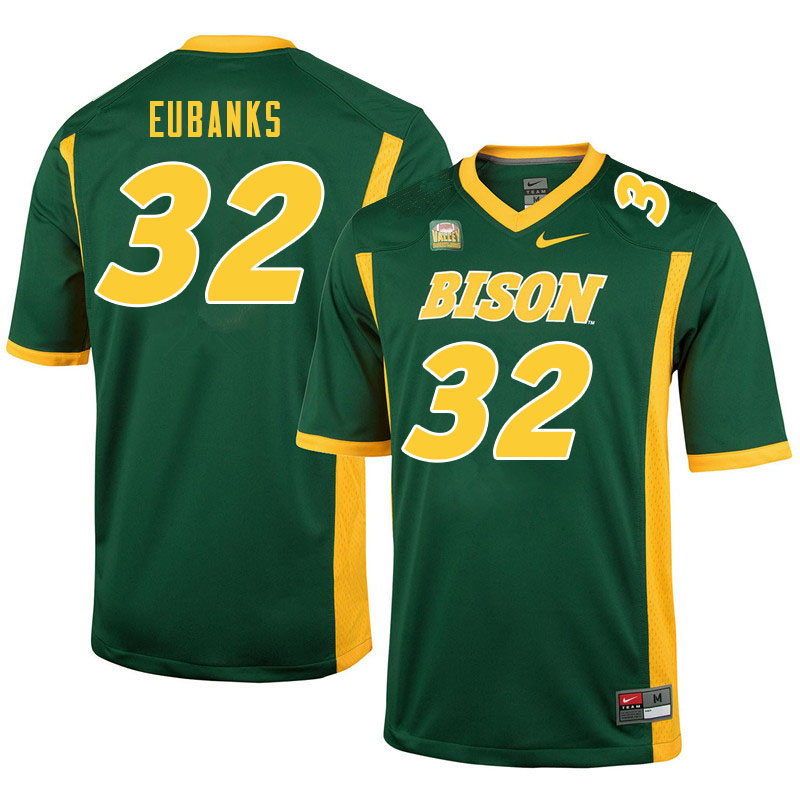Men #32 Courtney Eubanks North Dakota State Bison College Football Jerseys Sale-Green